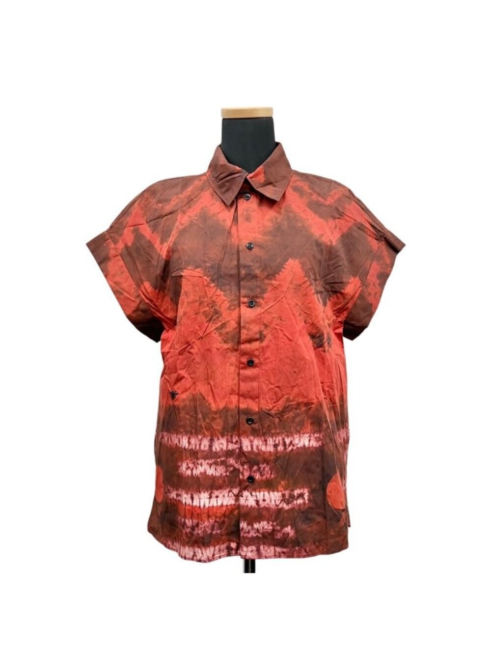 Dior Sample Tie Dye Shirt Bee CD Logo Embroidery Blouse Short Sleeve Top